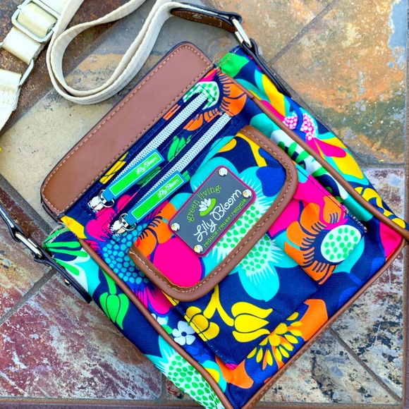 Lily Bloom Bags Lilly Bloom Floral Nylon Crossbod Bag Poshmark